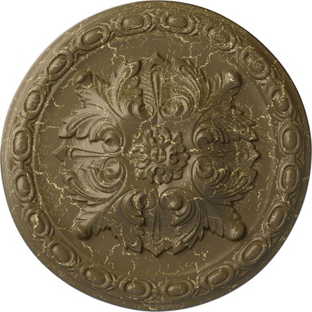 Stockport Ceiling Medallion, Hand-Painted Mississippi Mud Crackle, 11 3/4OD X 3/8P